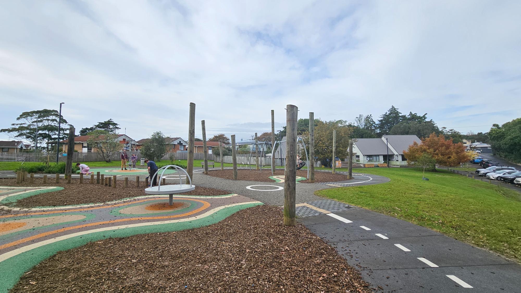 Play structures at Shepherds Park Playground