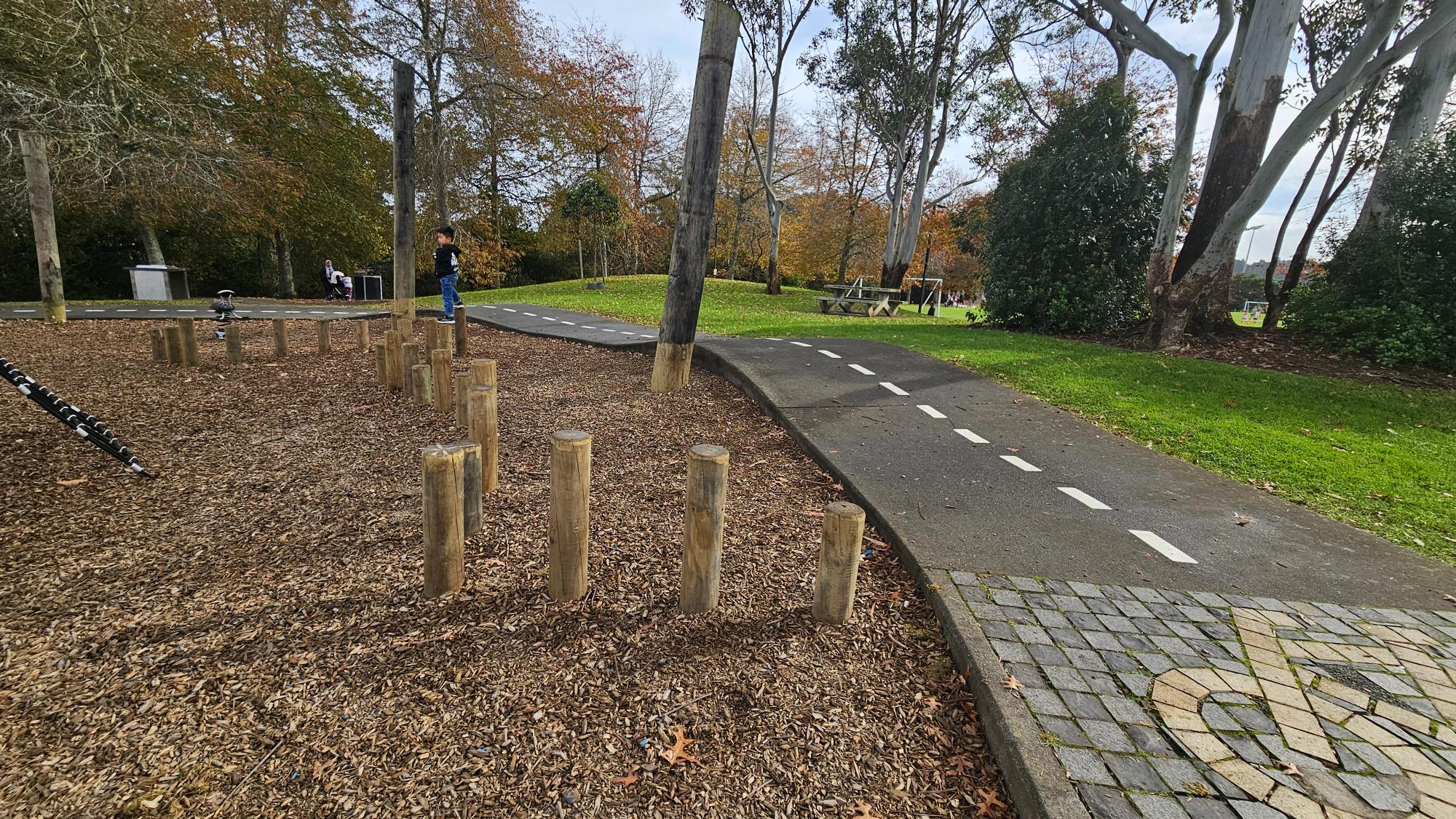 The park around the playground has such a cozy, comforting atmosphere.