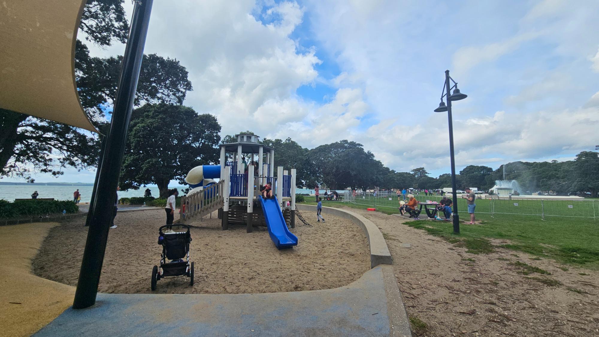 It's pretty uncommon to see sand flooring in play areas these days.