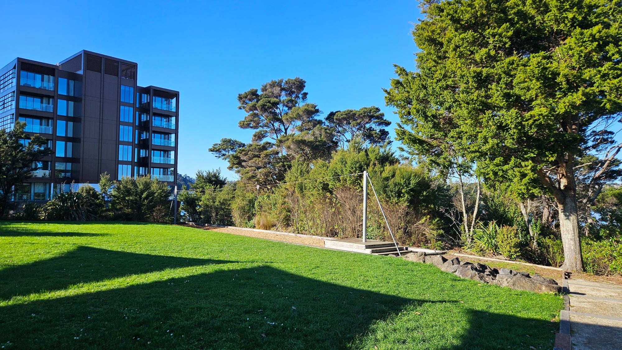 Flying fox area among the trees — one of three separate play zones