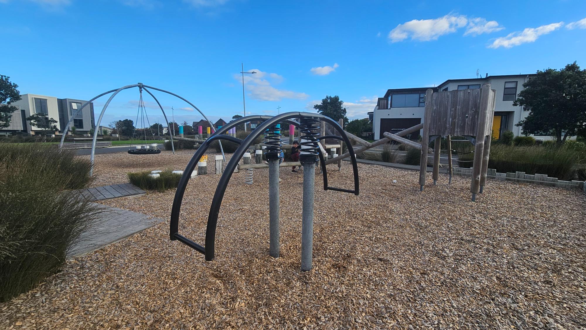 Unlike most playgrounds, what stands out here isn’t flashy equipment but a bunch of wooden structures that really push you to be creative and stick with it.
