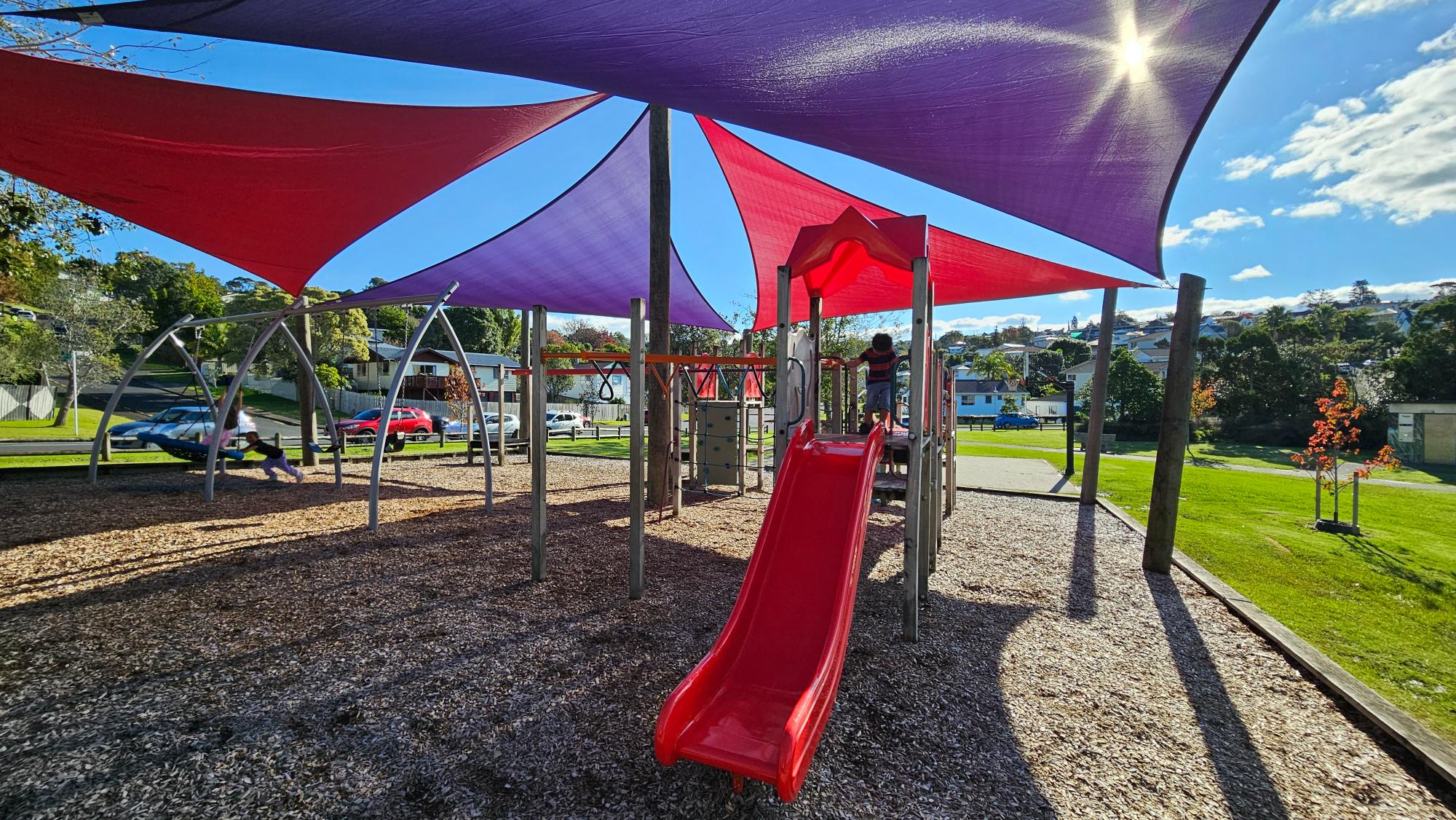 Most of the playground equipment looks like it’s made for Year 1–2 kids or younger.