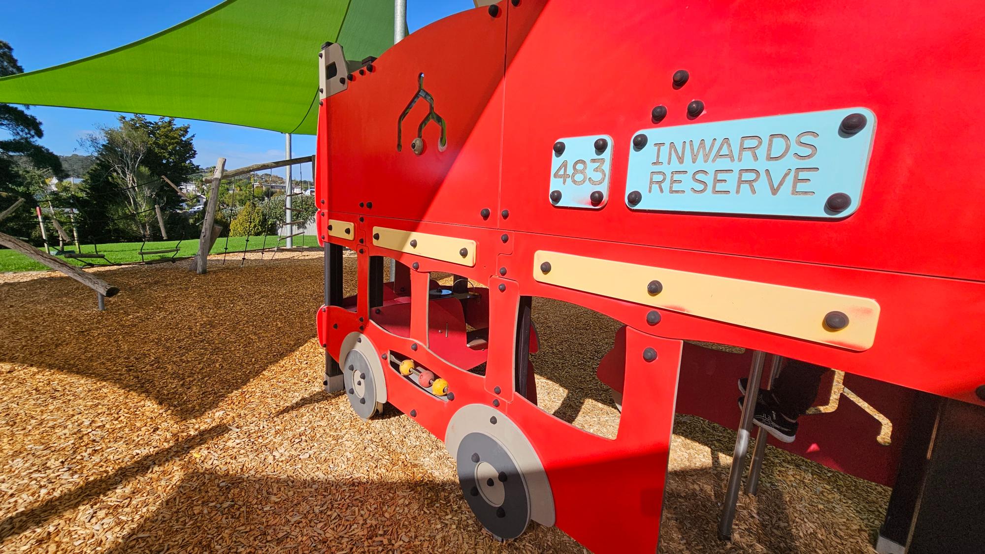 The red fire engine is the star for younger kids — look closely at the climbing ladder and you might spot a Year 1 foot on the way up
