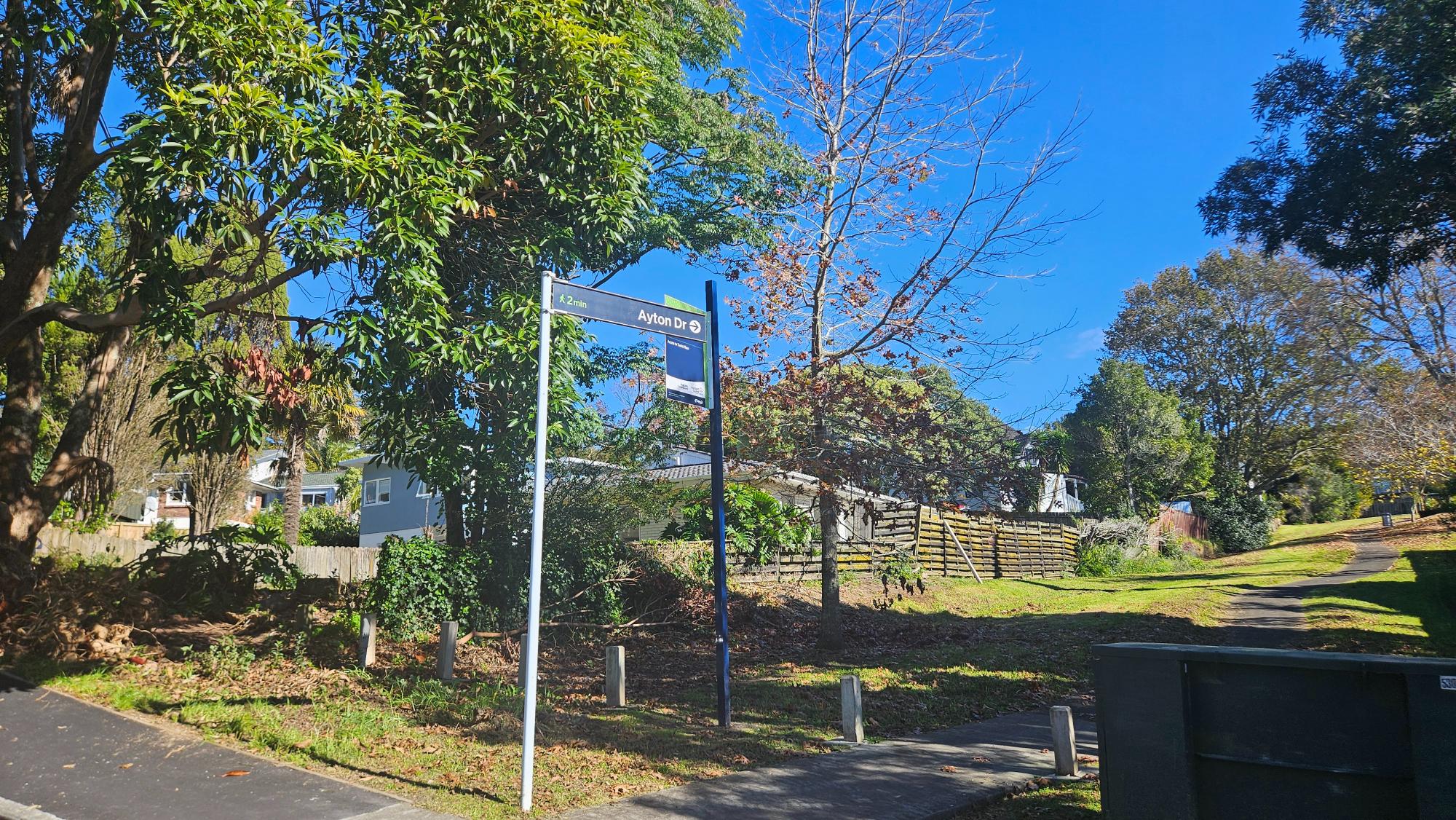 Find the small sign labeled “Teviot Reserve." From there, it’s just a one-minute walk uphill.
