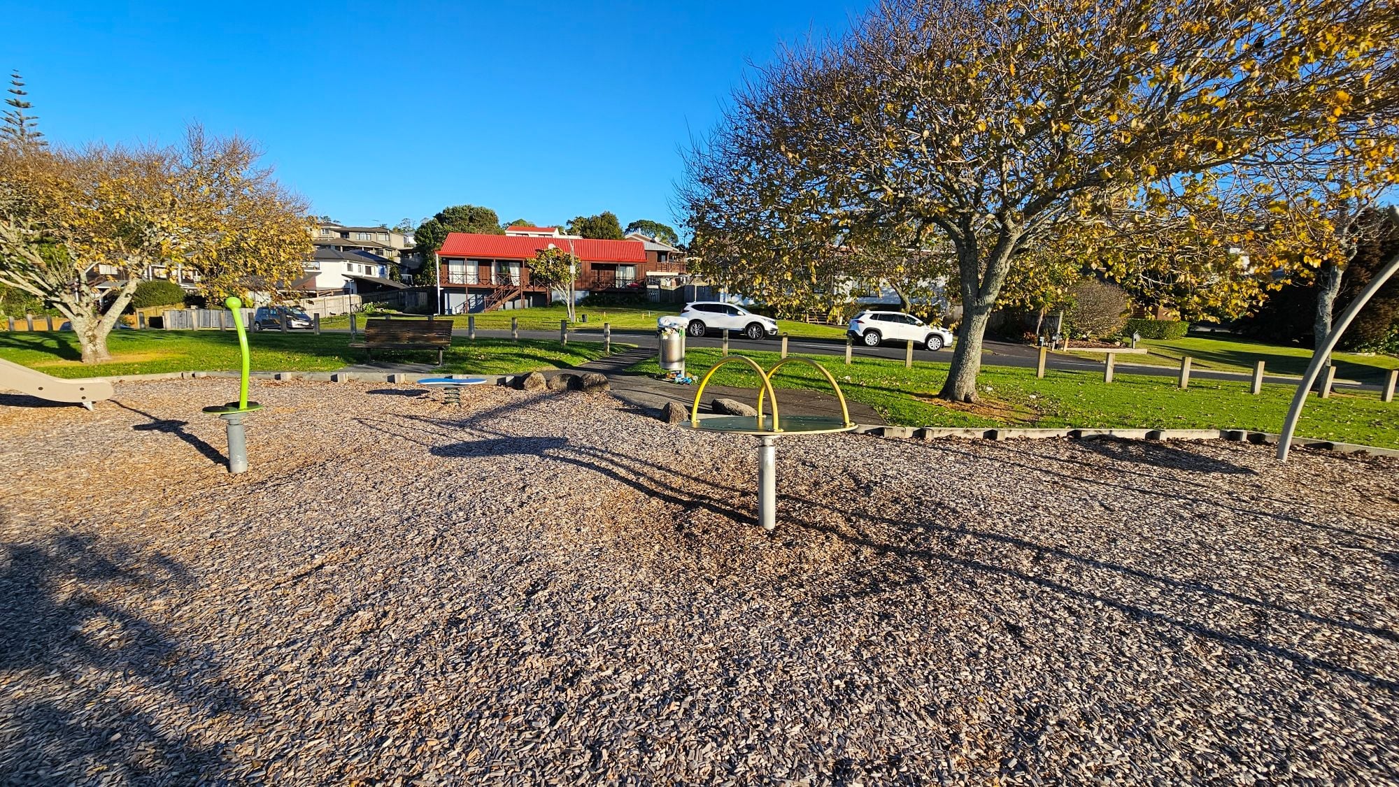 Play panel and surrounding equipment at Bronzewing Reserve