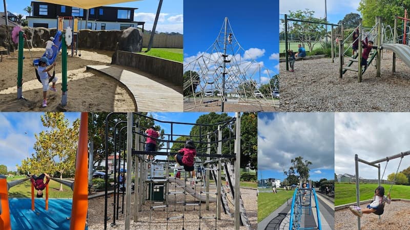 Family moments around Devonport and Auckland playgrounds