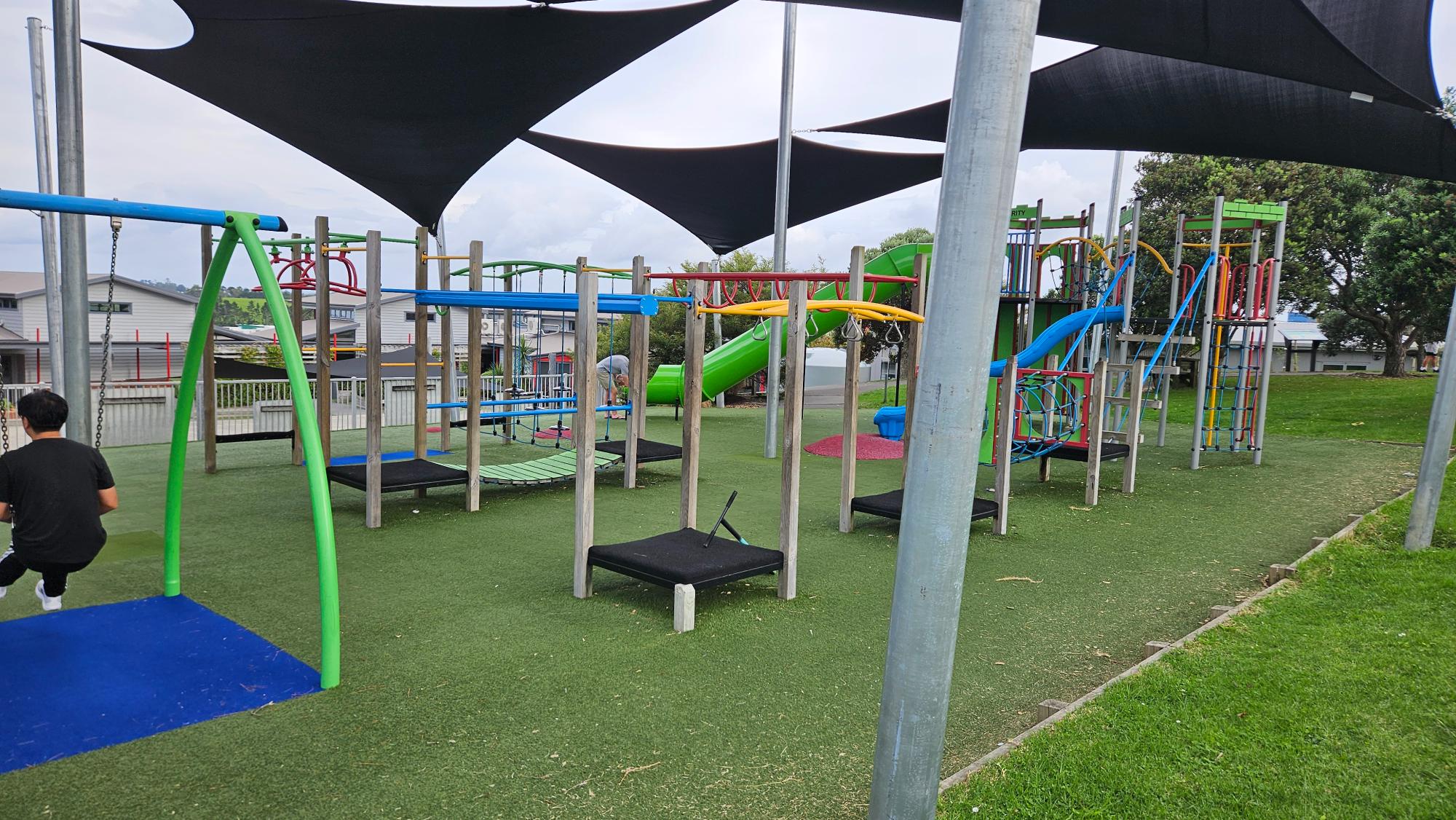 Monkey bars and climbing equipment on the school playground